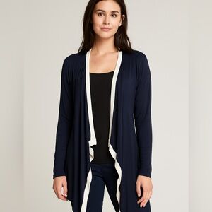 Jones New York Y2k EUC women’s cardigan dark navy blue sz S will also fit a M